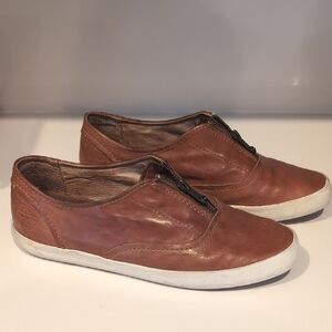 Brown Leather Women's Casual Shoes